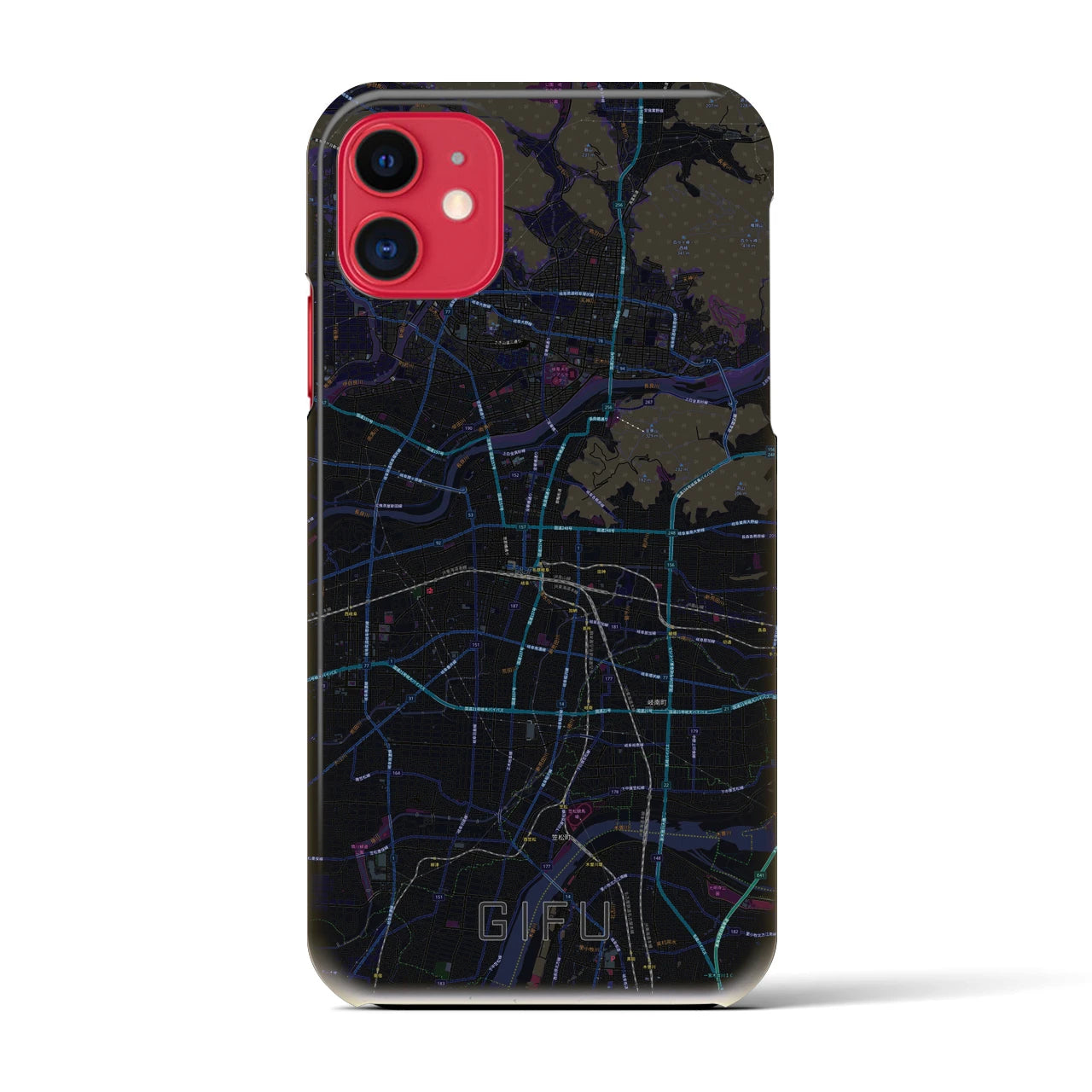 【岐阜(岐阜県)】地図柄iPhoneケース(バックカバータイプ)