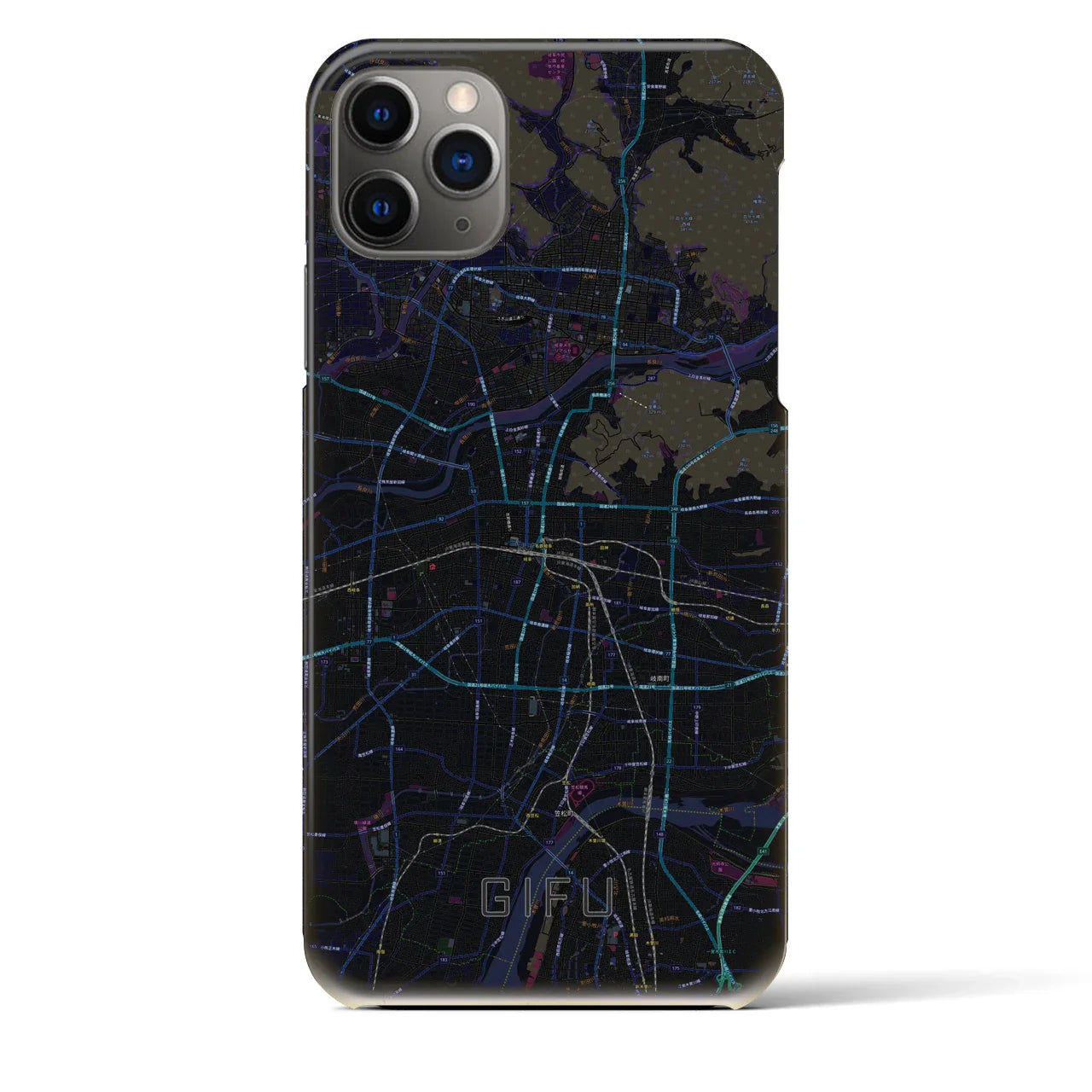 【岐阜(岐阜県)】地図柄iPhoneケース(バックカバータイプ)