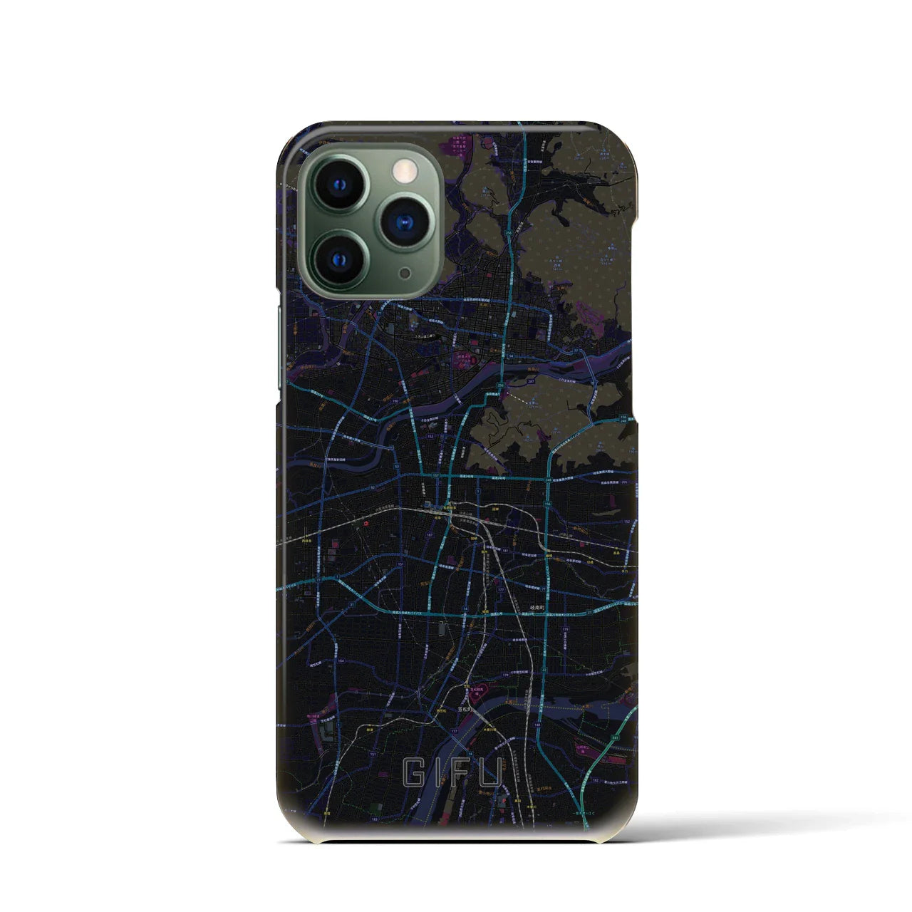 【岐阜(岐阜県)】地図柄iPhoneケース(バックカバータイプ)