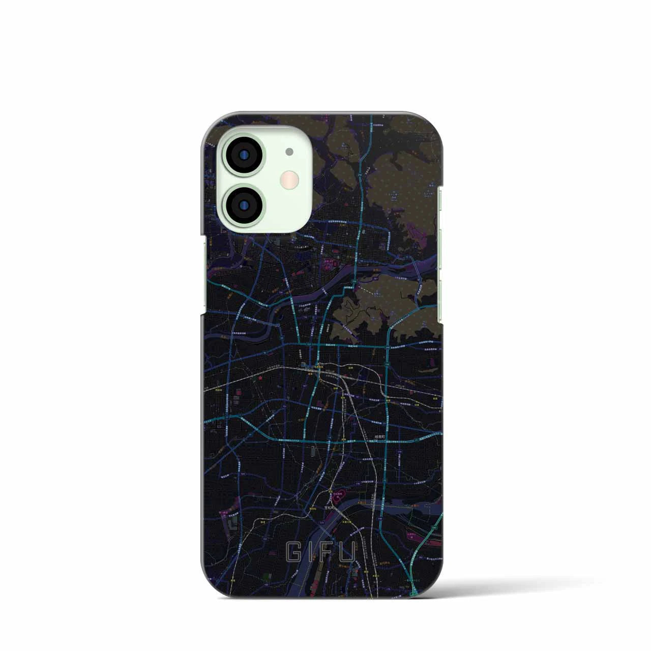 【岐阜(岐阜県)】地図柄iPhoneケース(バックカバータイプ)