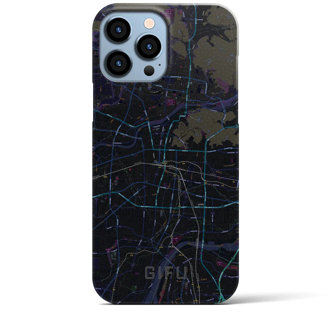 【岐阜(岐阜県)】地図柄iPhoneケース(バックカバータイプ)