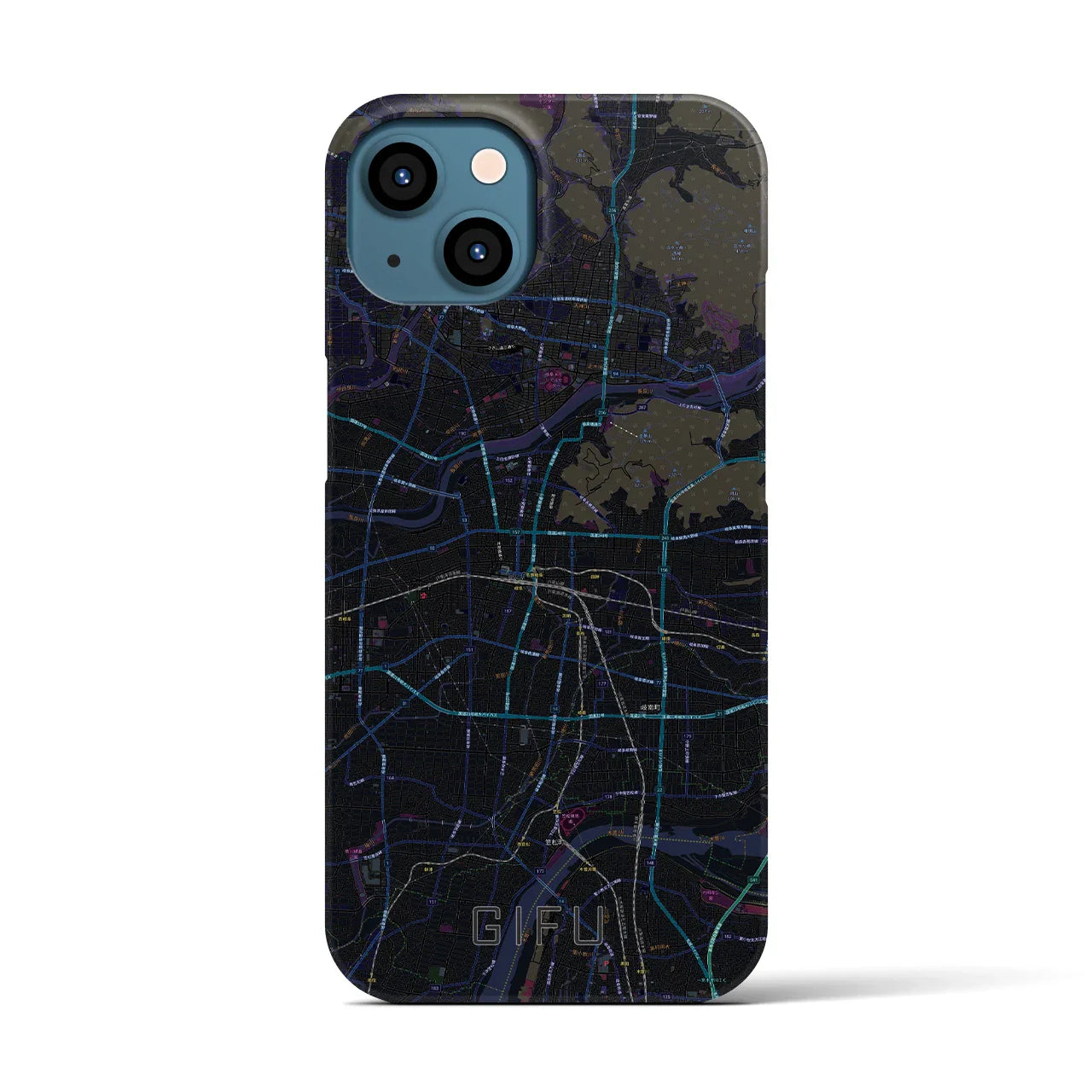 【岐阜(岐阜県)】地図柄iPhoneケース(バックカバータイプ)