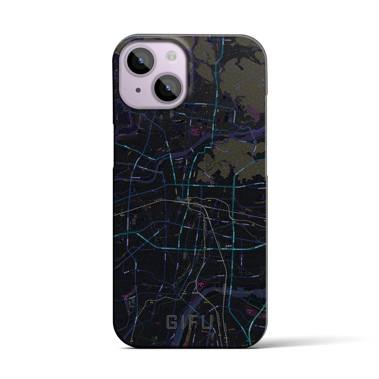 【岐阜(岐阜県)】地図柄iPhoneケース(バックカバータイプ)