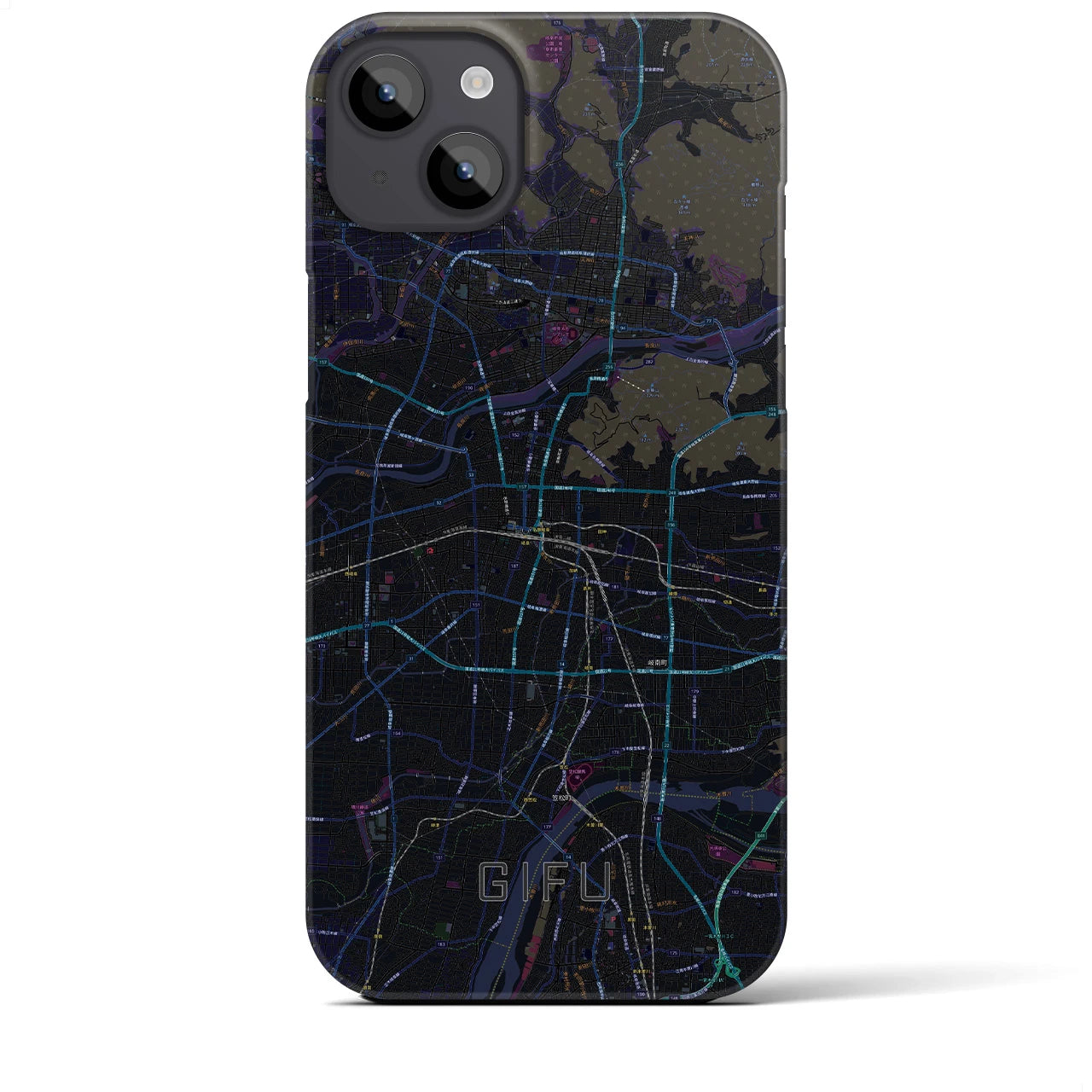 【岐阜(岐阜県)】地図柄iPhoneケース(バックカバータイプ)