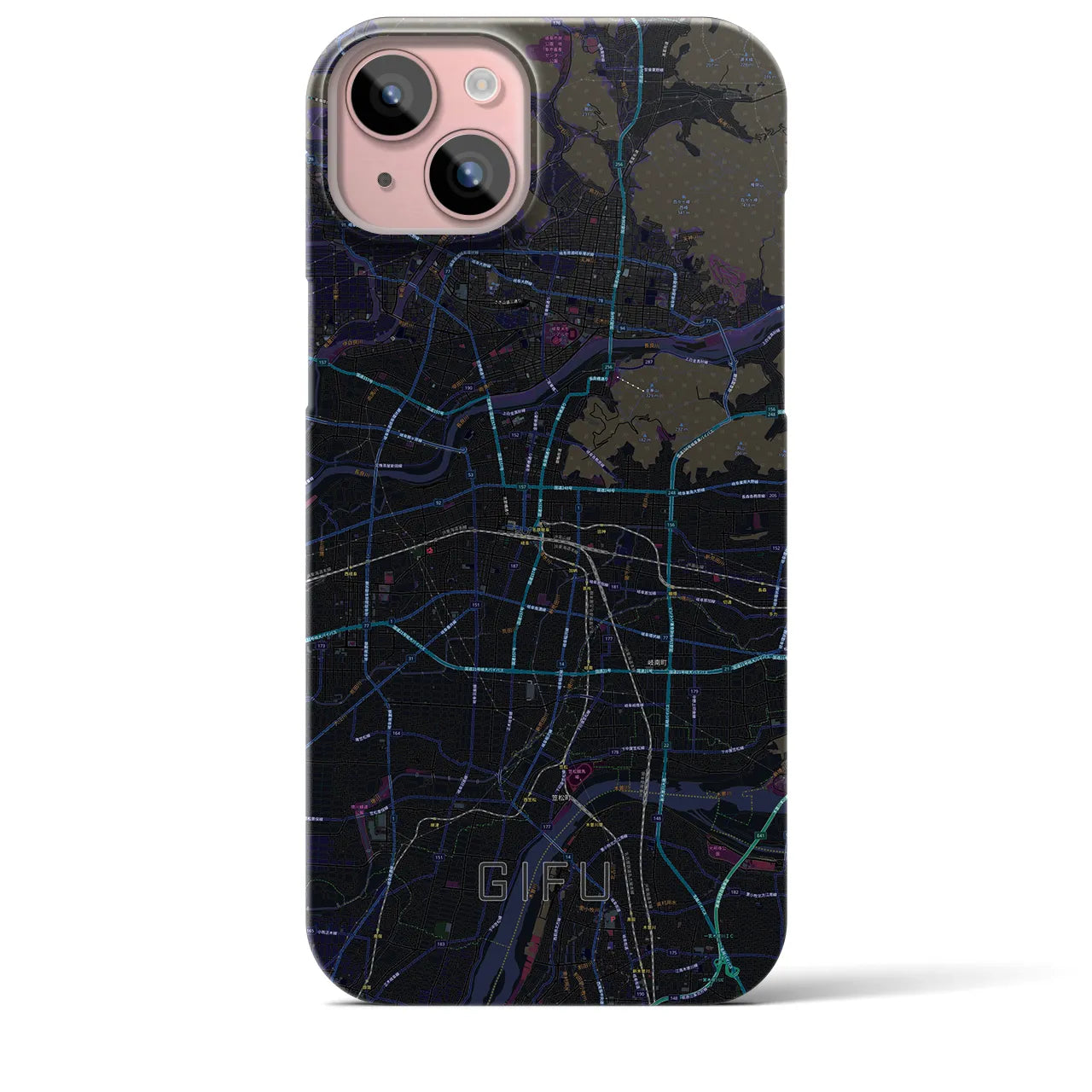 【岐阜(岐阜県)】地図柄iPhoneケース(バックカバータイプ)