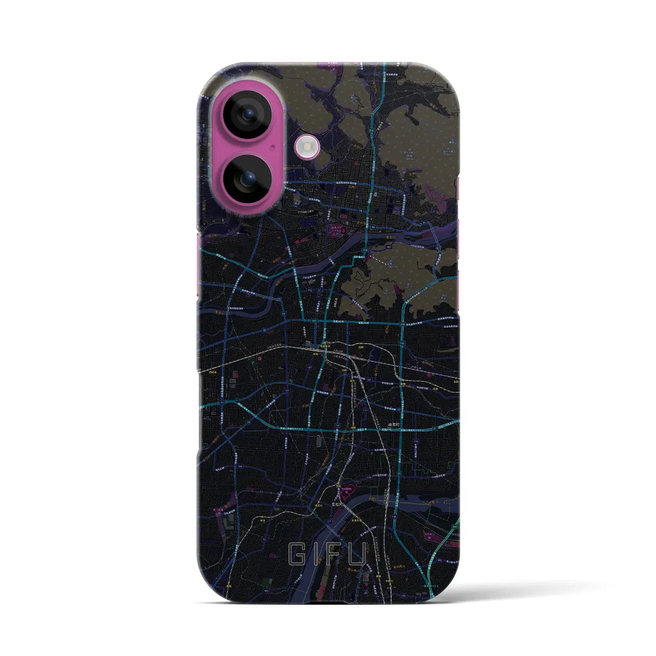 【岐阜(岐阜県)】地図柄iPhoneケース(バックカバータイプ)