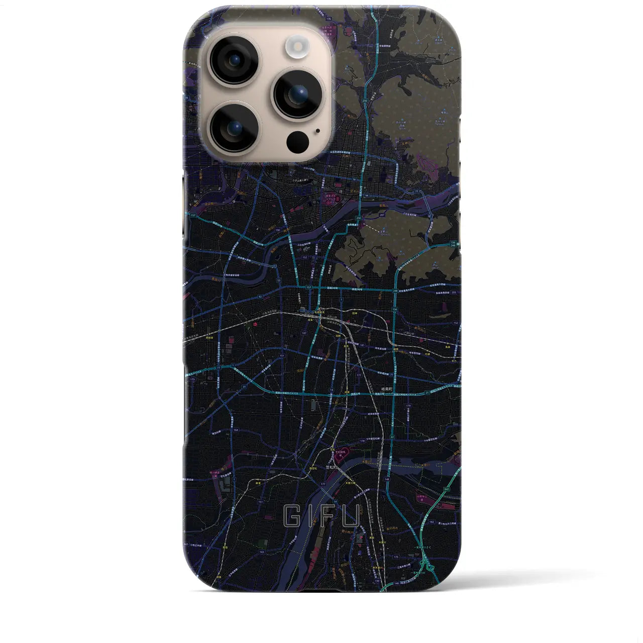 【岐阜(岐阜県)】地図柄iPhoneケース(バックカバータイプ)