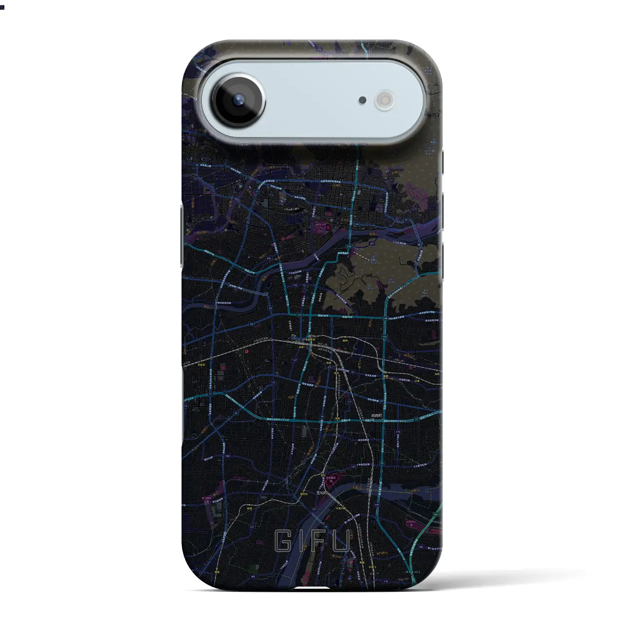 【岐阜(岐阜県)】地図柄iPhoneケース(バックカバータイプ)