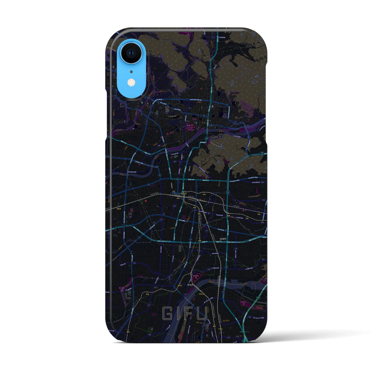 【岐阜(岐阜県)】地図柄iPhoneケース(バックカバータイプ)