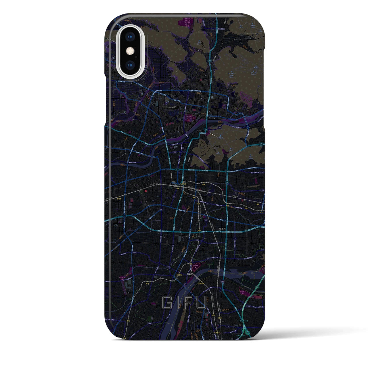 【岐阜(岐阜県)】地図柄iPhoneケース(バックカバータイプ)