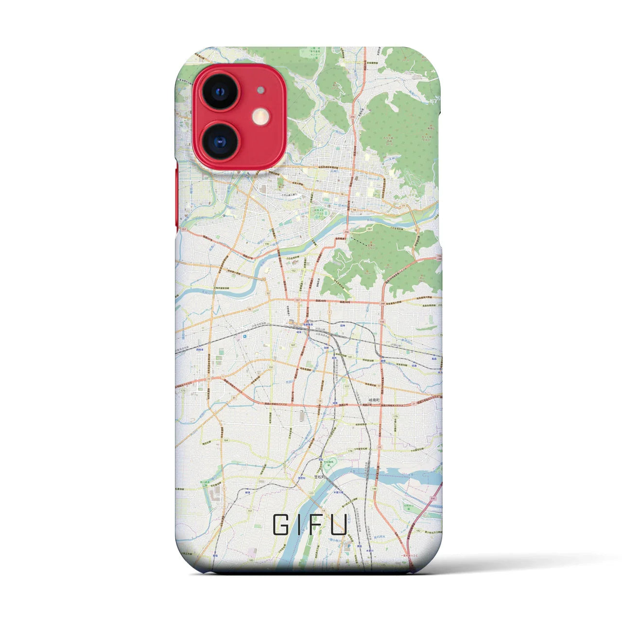 【岐阜(岐阜県)】地図柄iPhoneケース(バックカバータイプ)