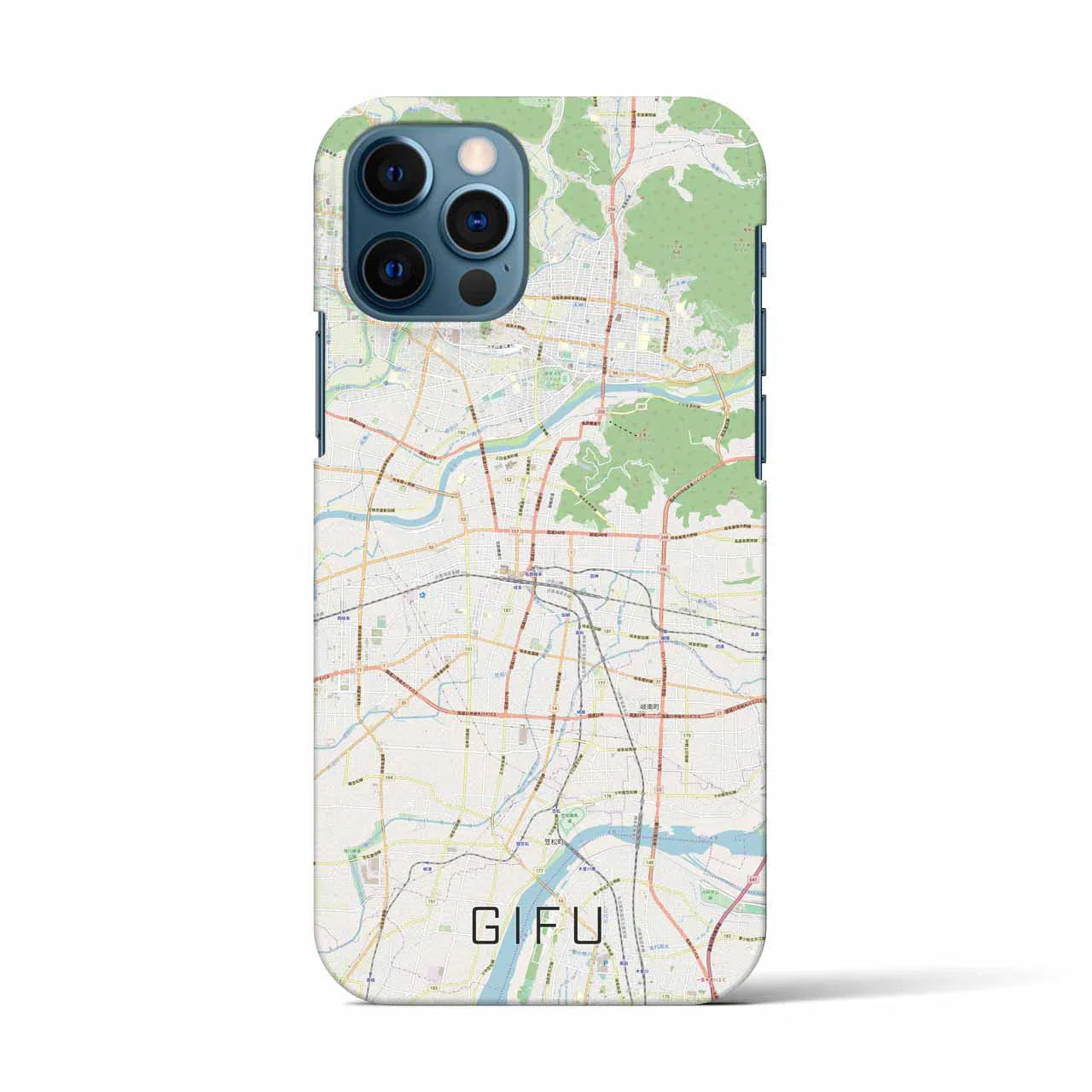 【岐阜(岐阜県)】地図柄iPhoneケース(バックカバータイプ)