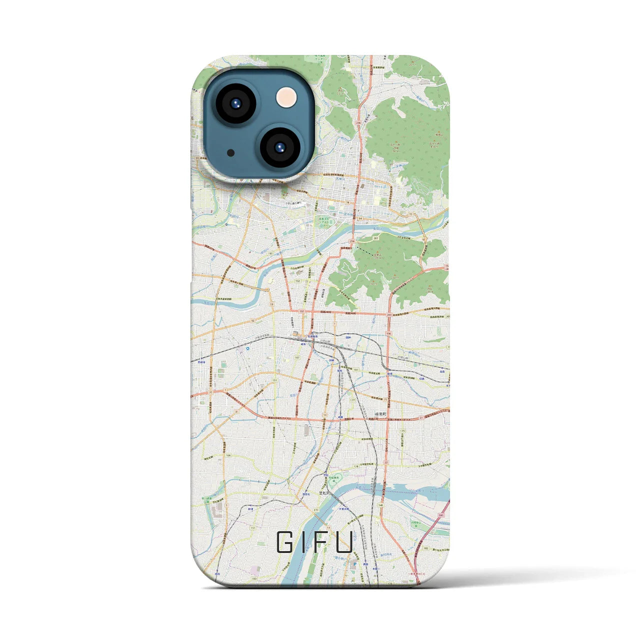 【岐阜(岐阜県)】地図柄iPhoneケース(バックカバータイプ)