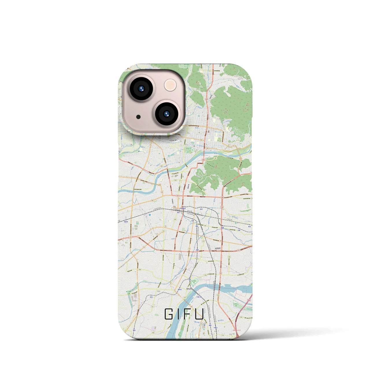 【岐阜(岐阜県)】地図柄iPhoneケース(バックカバータイプ)