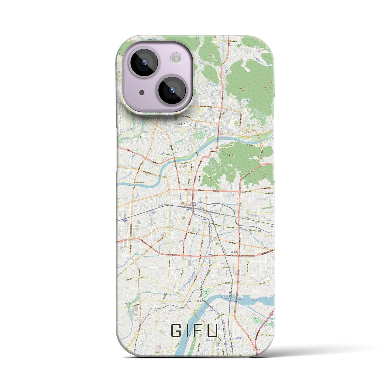 【岐阜(岐阜県)】地図柄iPhoneケース(バックカバータイプ)