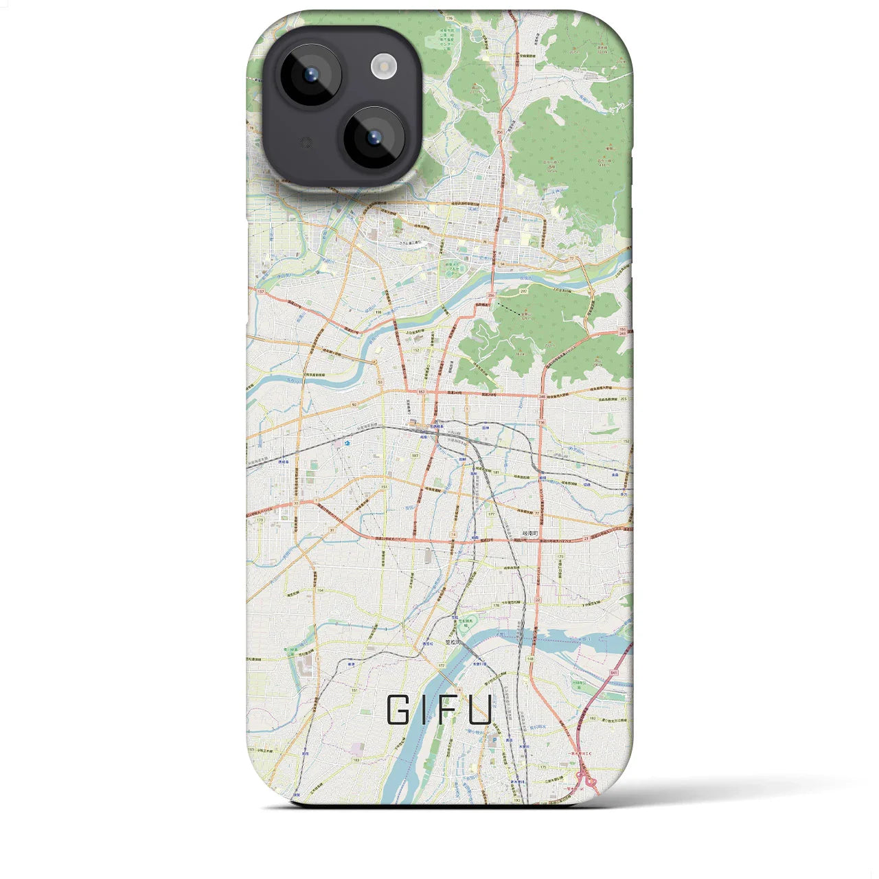 【岐阜(岐阜県)】地図柄iPhoneケース(バックカバータイプ)