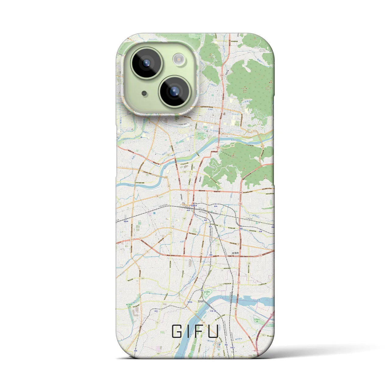 【岐阜(岐阜県)】地図柄iPhoneケース(バックカバータイプ)