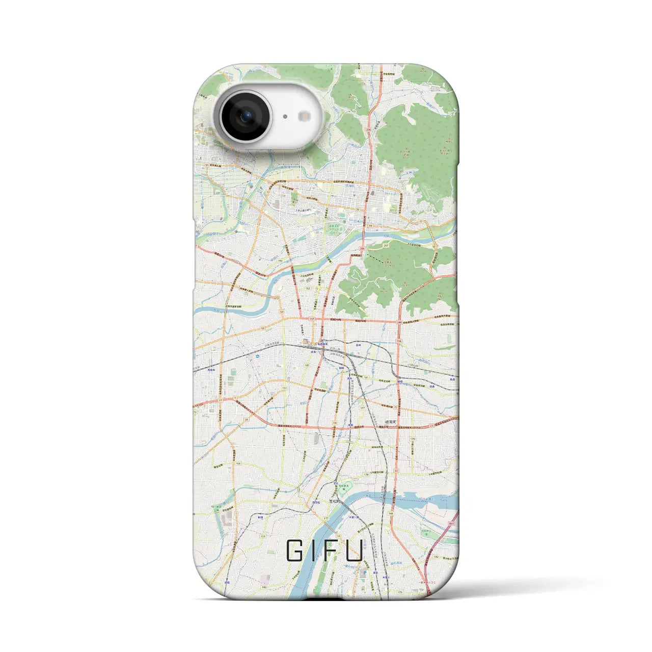 【岐阜(岐阜県)】地図柄iPhoneケース(バックカバータイプ)