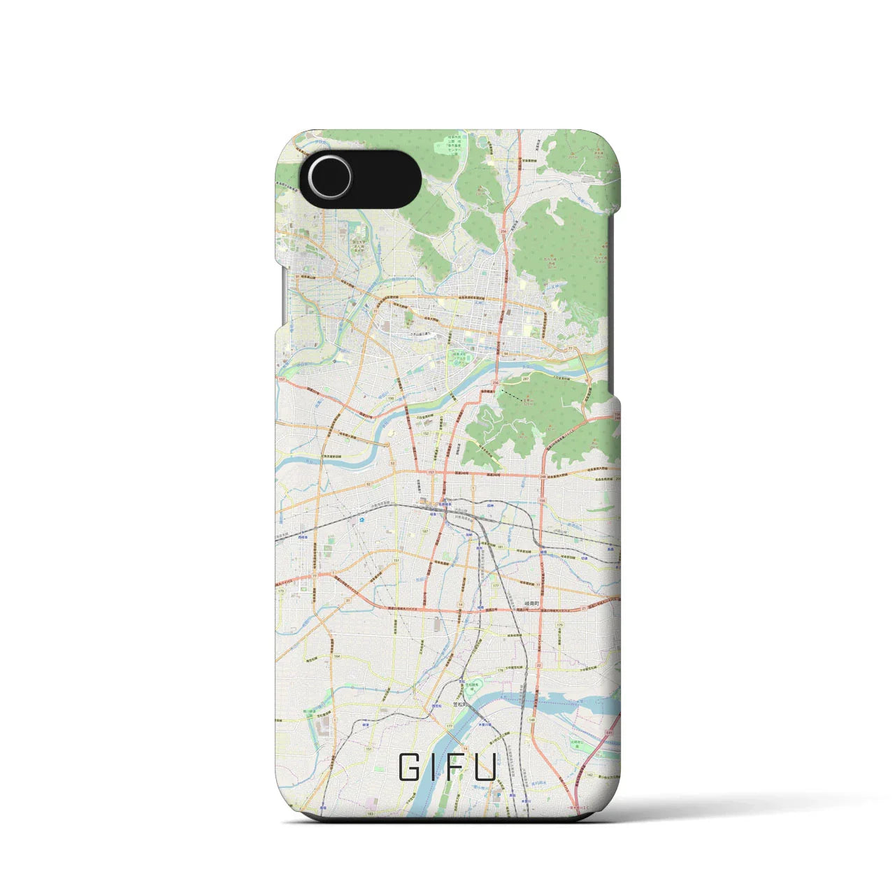 【岐阜(岐阜県)】地図柄iPhoneケース(バックカバータイプ)