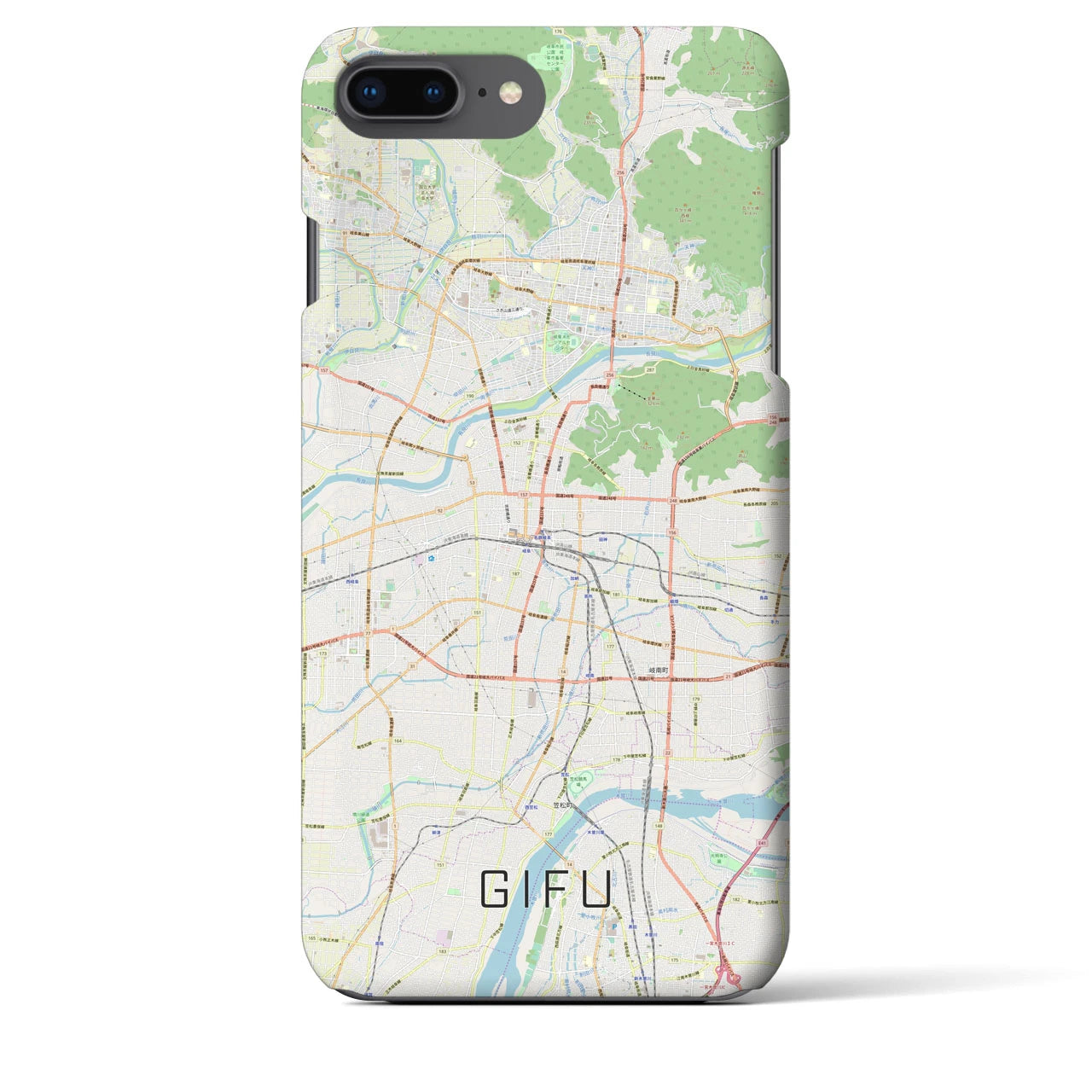 【岐阜(岐阜県)】地図柄iPhoneケース(バックカバータイプ)