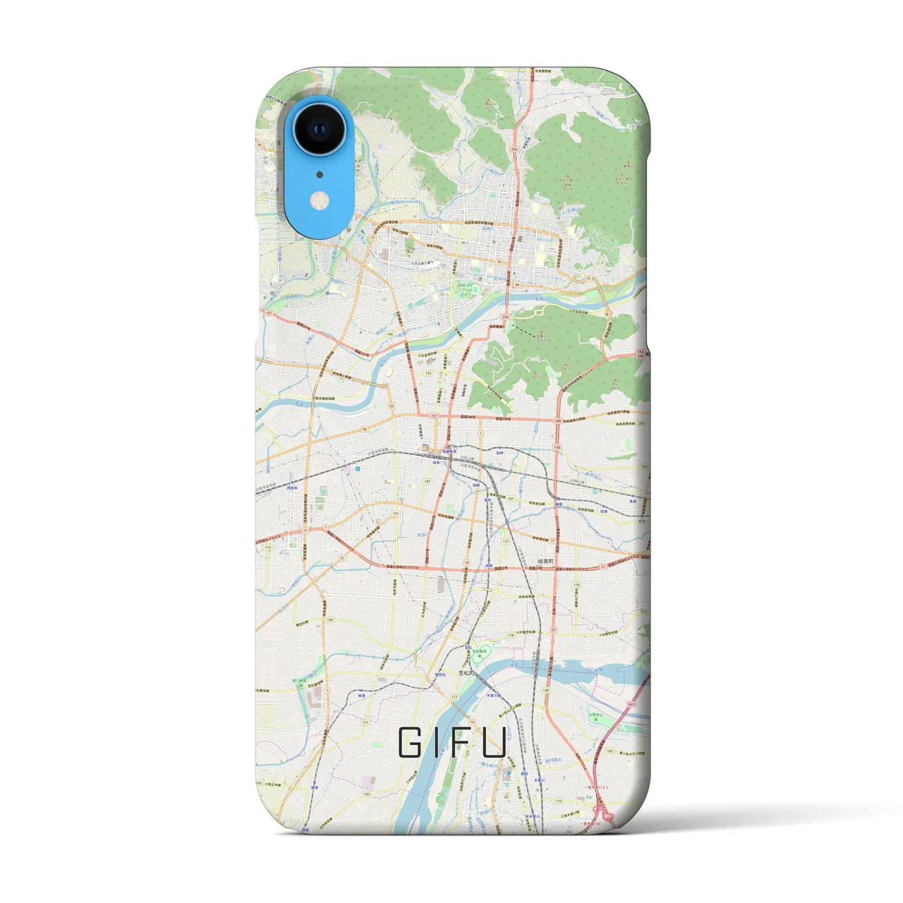 【岐阜(岐阜県)】地図柄iPhoneケース(バックカバータイプ)
