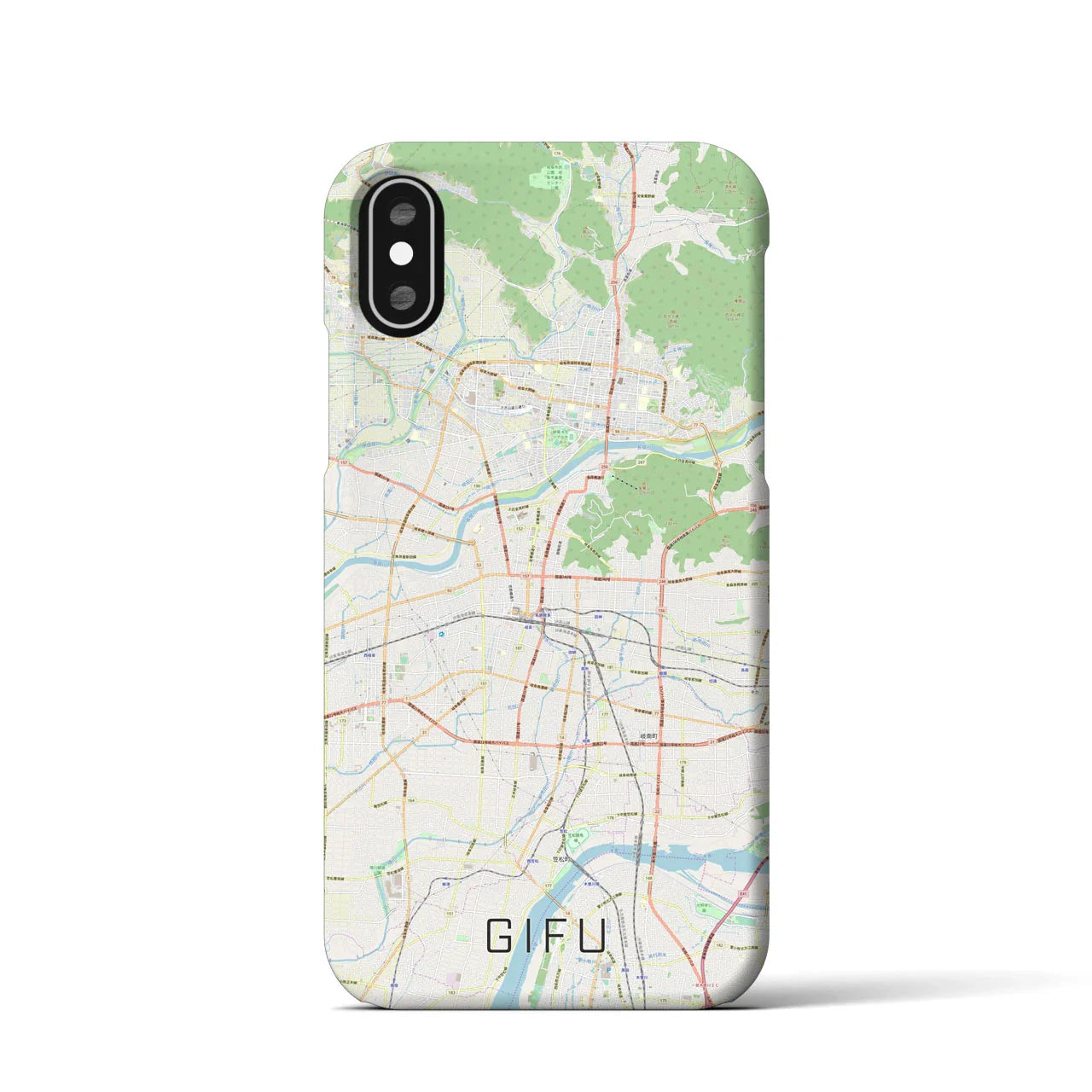 【岐阜(岐阜県)】地図柄iPhoneケース(バックカバータイプ)