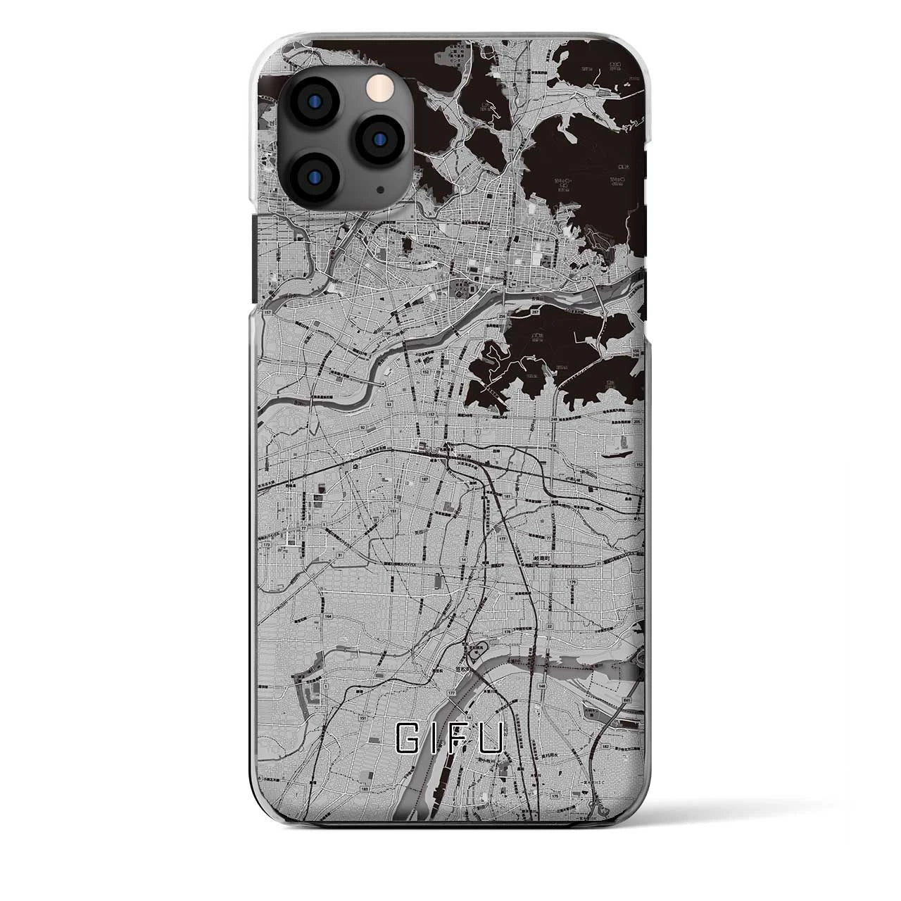 【岐阜(岐阜県)】地図柄iPhoneケース(クリアタイプ)