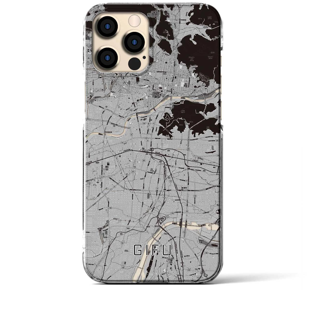 【岐阜(岐阜県)】地図柄iPhoneケース(クリアタイプ)