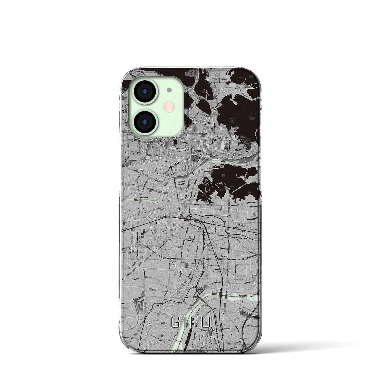 【岐阜(岐阜県)】地図柄iPhoneケース(クリアタイプ)