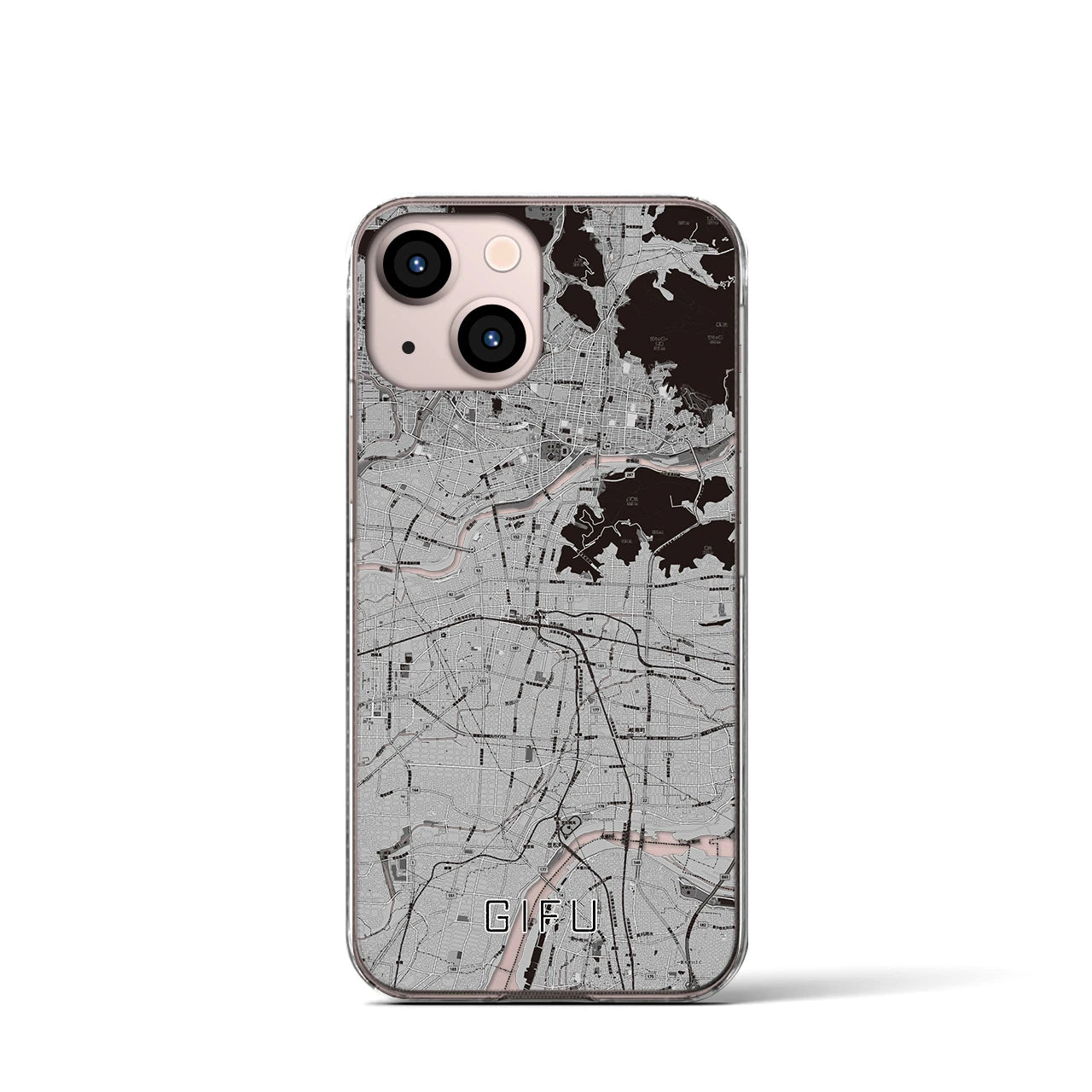 【岐阜(岐阜県)】地図柄iPhoneケース(クリアタイプ)