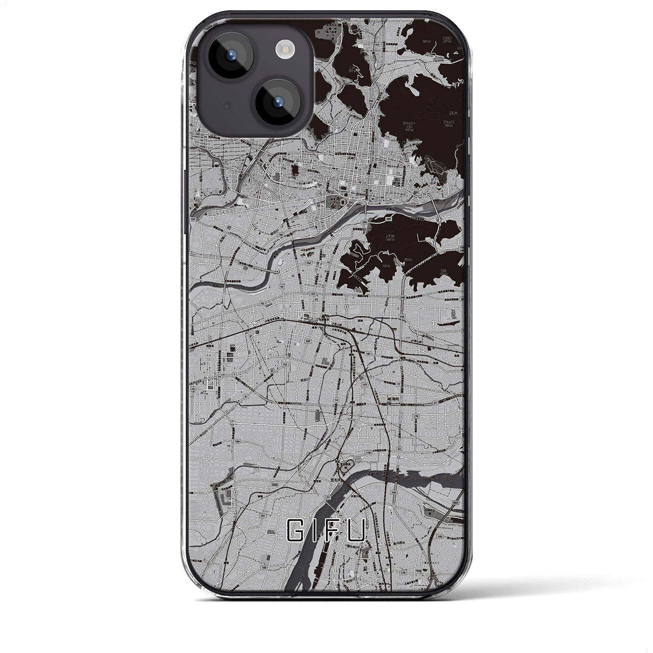 【岐阜(岐阜県)】地図柄iPhoneケース(クリアタイプ)