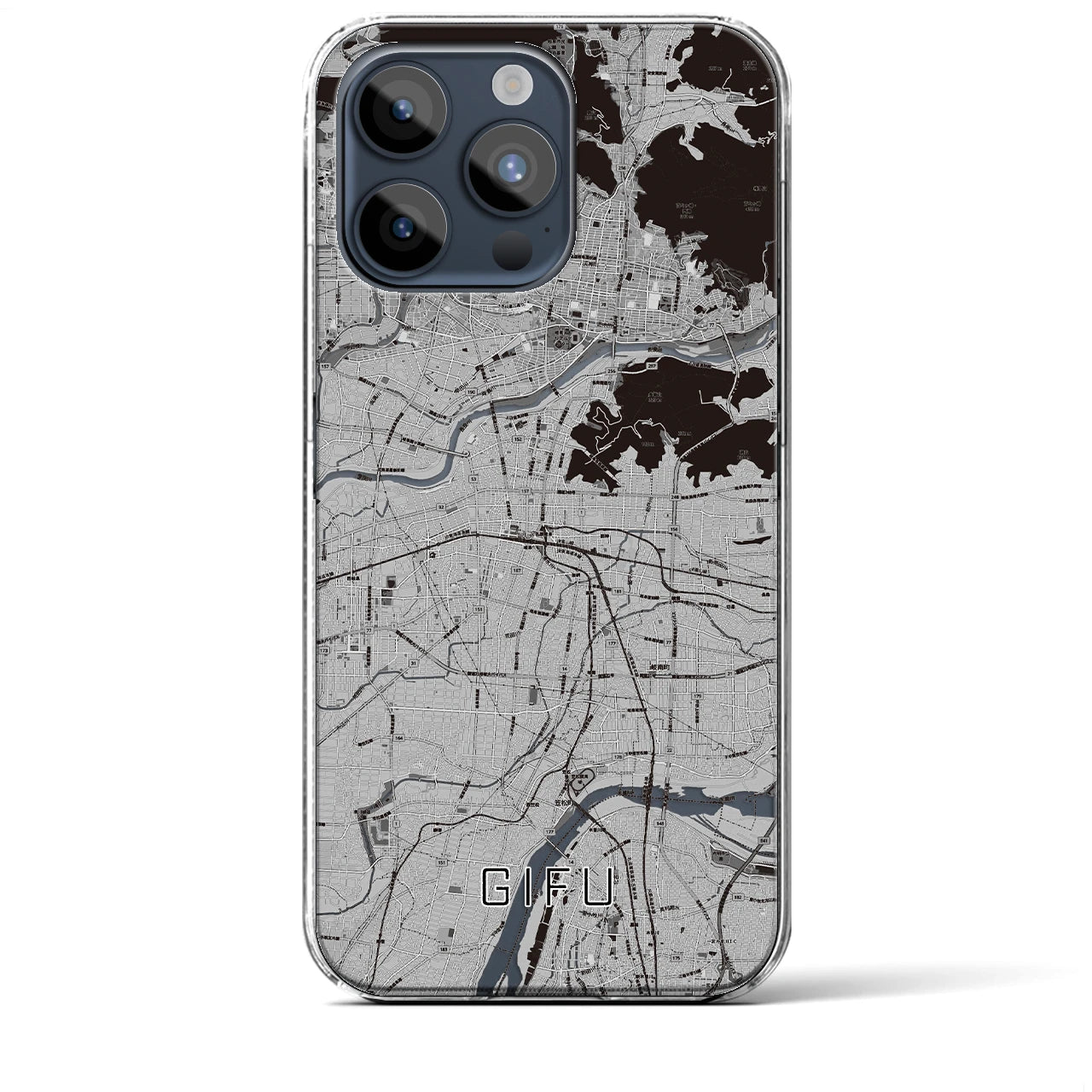 【岐阜(岐阜県)】地図柄iPhoneケース(クリアタイプ)