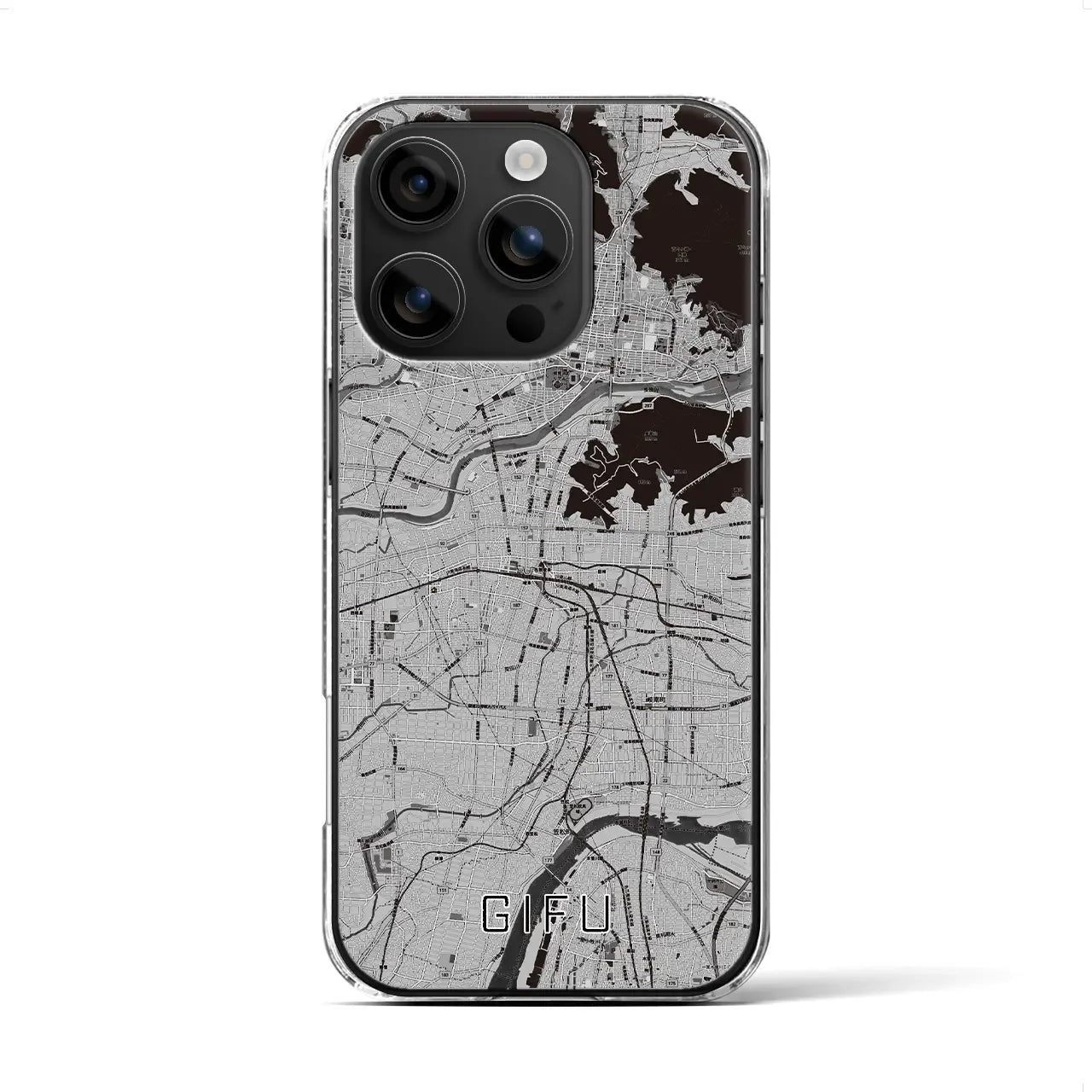 【岐阜(岐阜県)】地図柄iPhoneケース(クリアタイプ)