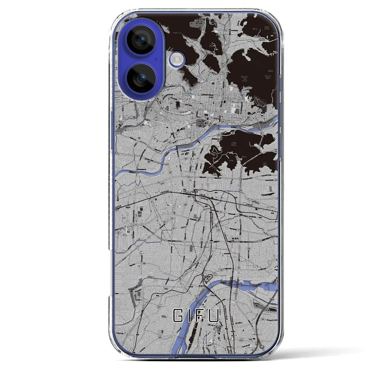 【岐阜(岐阜県)】地図柄iPhoneケース(クリアタイプ)