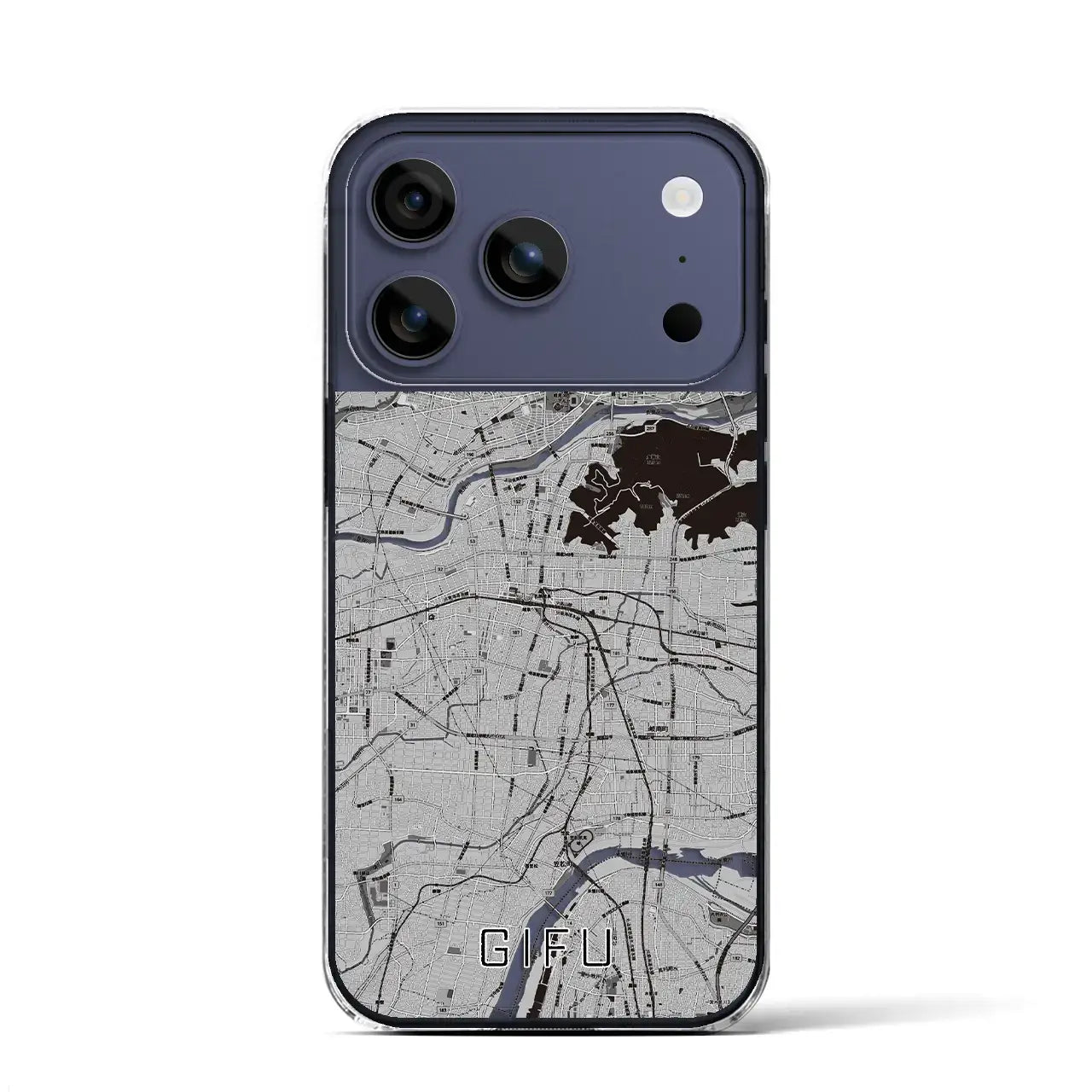 【岐阜(岐阜県)】地図柄iPhoneケース(クリアタイプ)