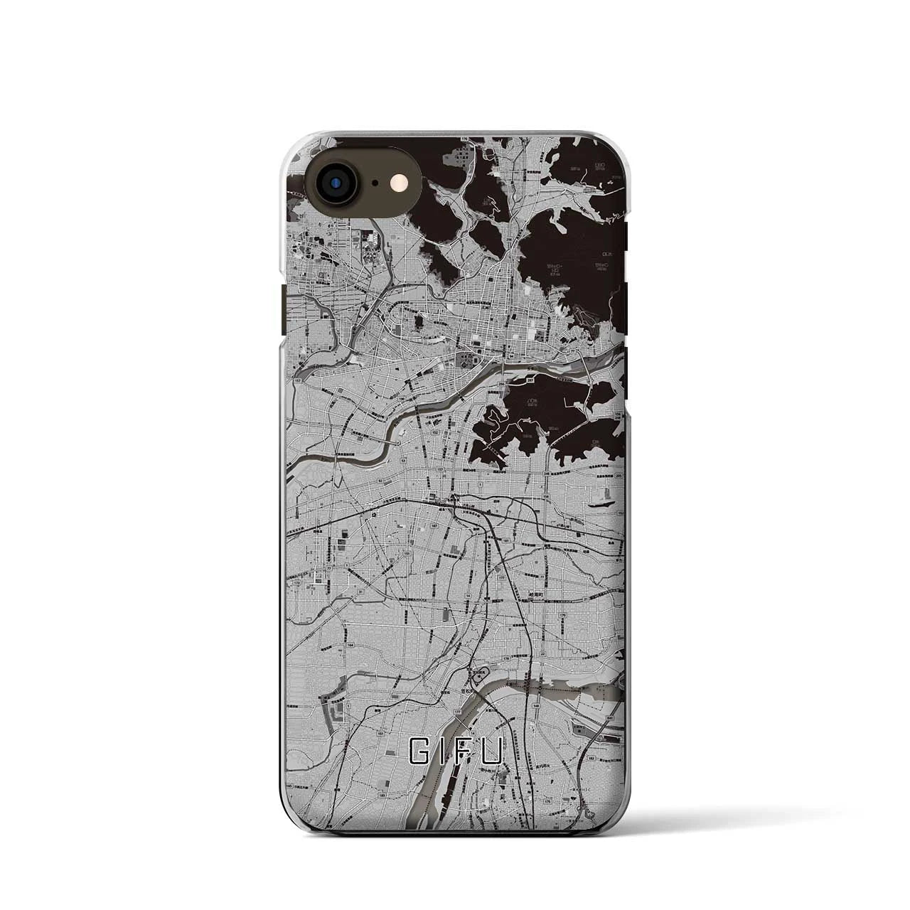 【岐阜(岐阜県)】地図柄iPhoneケース(クリアタイプ)