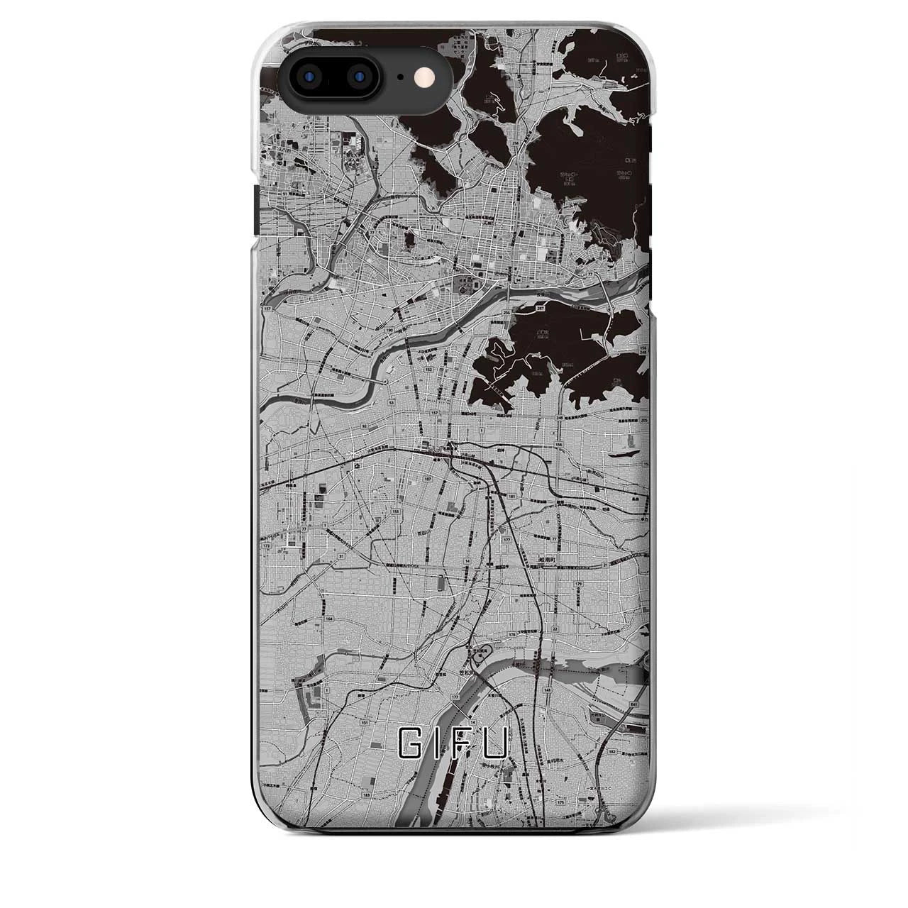 【岐阜(岐阜県)】地図柄iPhoneケース(クリアタイプ)