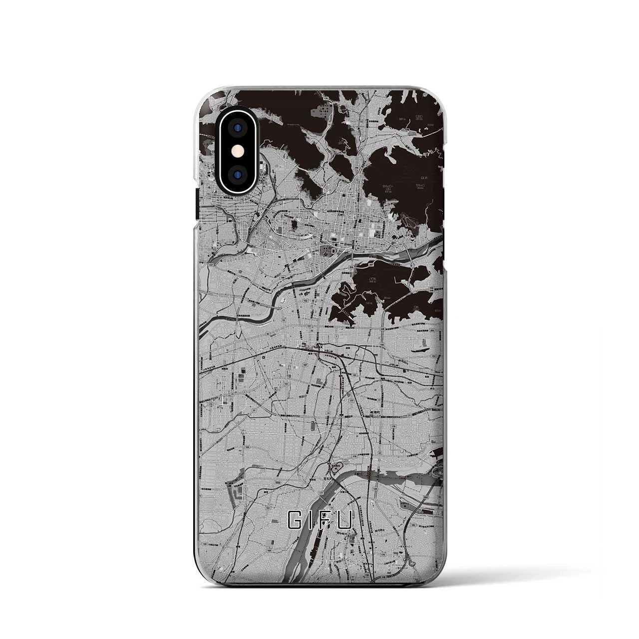 【岐阜(岐阜県)】地図柄iPhoneケース(クリアタイプ)