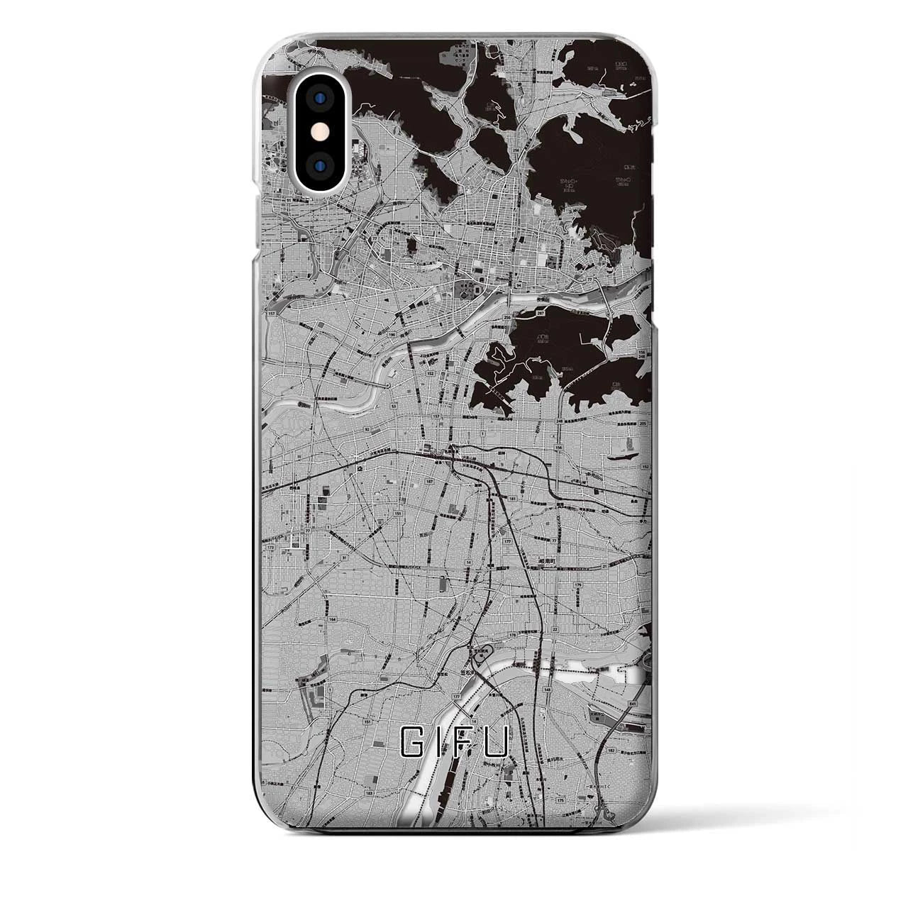 【岐阜(岐阜県)】地図柄iPhoneケース(クリアタイプ)