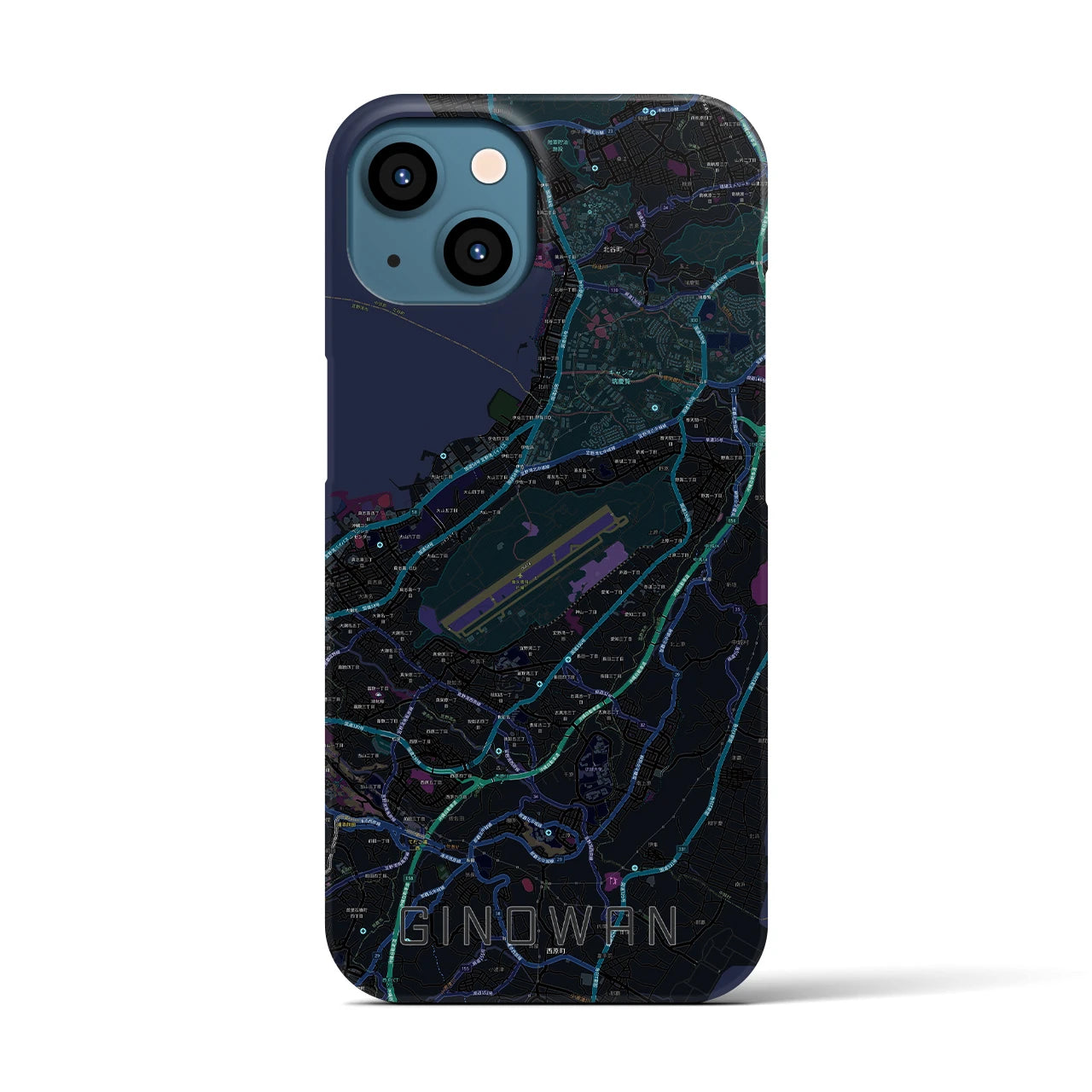 【宜野湾(沖縄県)】地図柄iPhoneケース(バックカバータイプ)