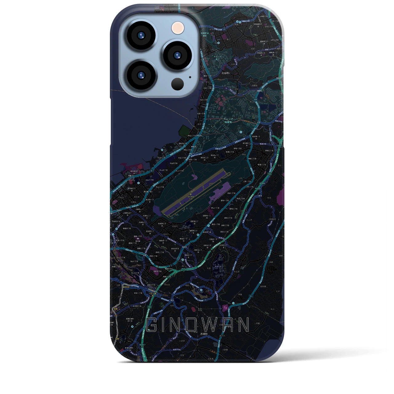 【宜野湾(沖縄県)】地図柄iPhoneケース(バックカバータイプ)