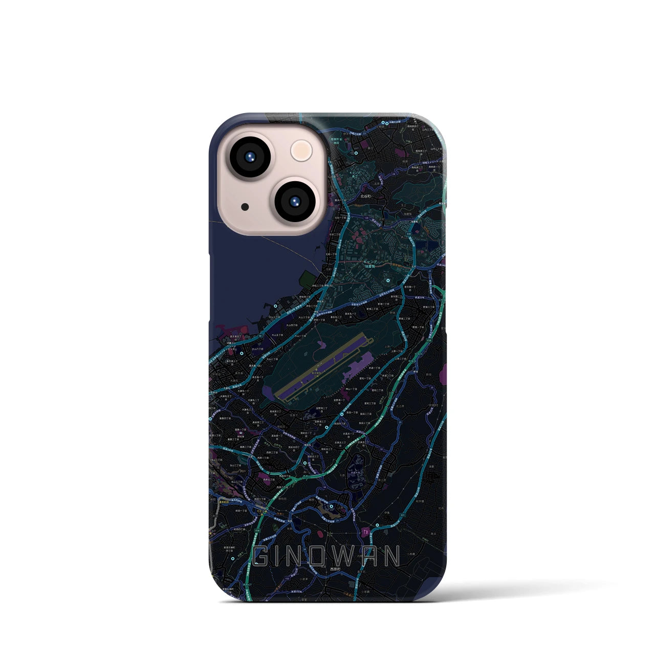 【宜野湾(沖縄県)】地図柄iPhoneケース(バックカバータイプ)
