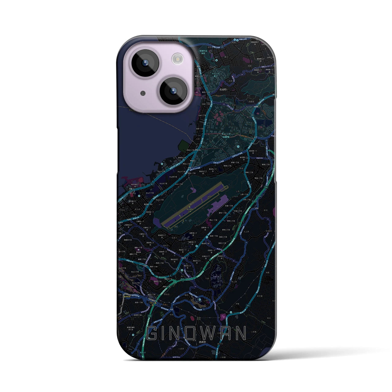 【宜野湾(沖縄県)】地図柄iPhoneケース(バックカバータイプ)