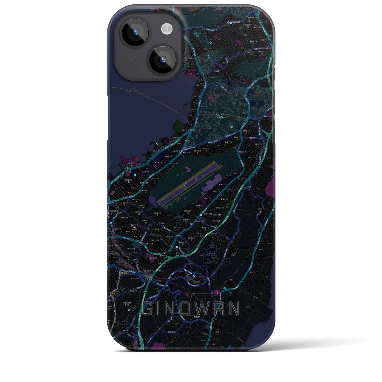 【宜野湾(沖縄県)】地図柄iPhoneケース(バックカバータイプ)