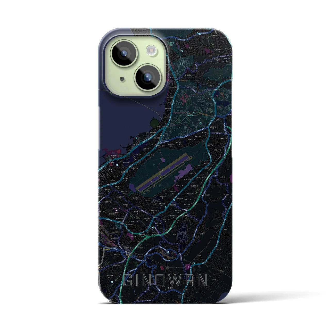 【宜野湾(沖縄県)】地図柄iPhoneケース(バックカバータイプ)