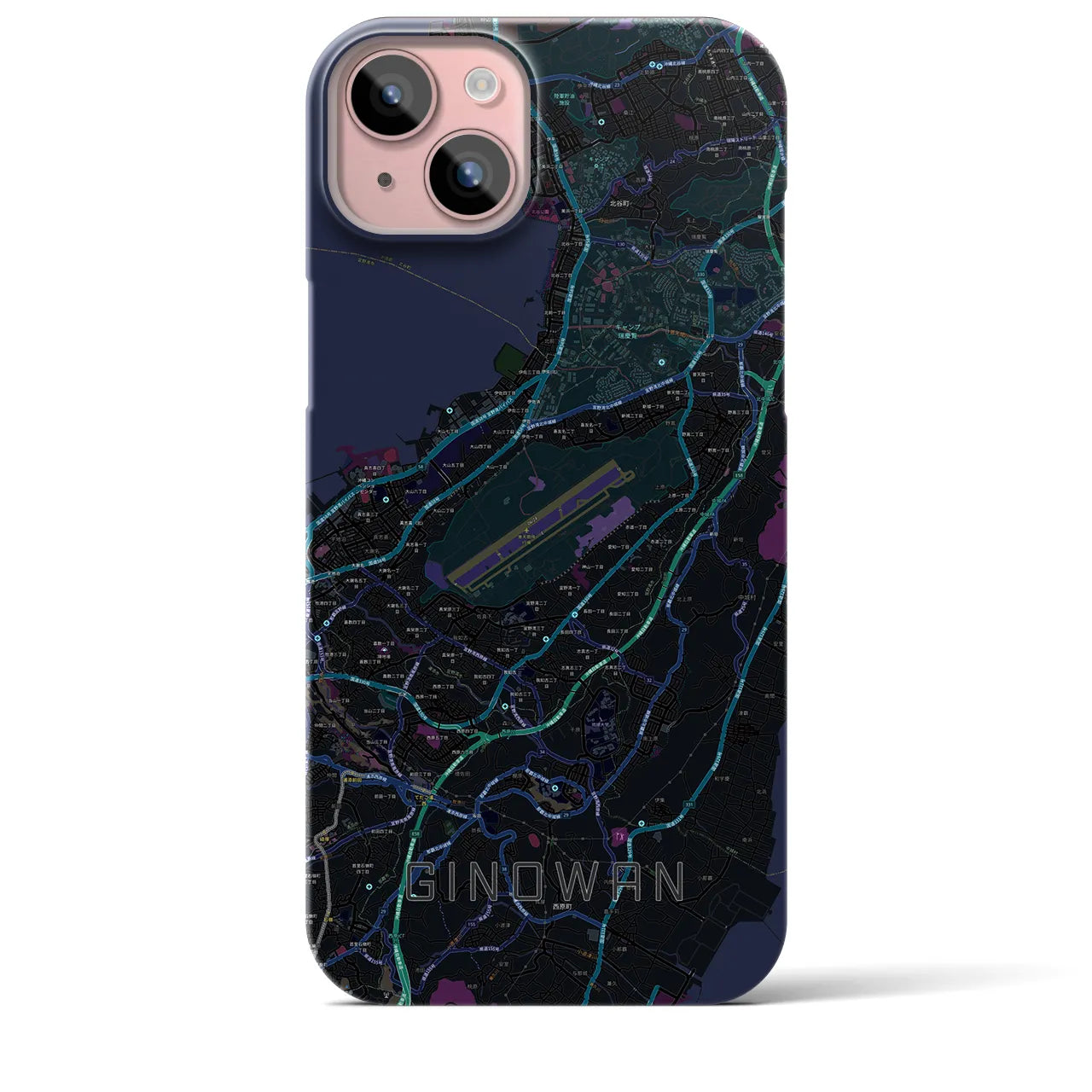 【宜野湾(沖縄県)】地図柄iPhoneケース(バックカバータイプ)