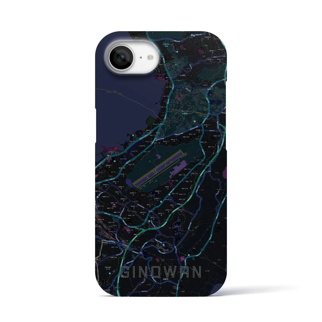 【宜野湾(沖縄県)】地図柄iPhoneケース(バックカバータイプ)