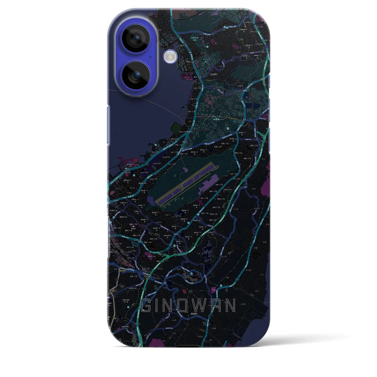 【宜野湾(沖縄県)】地図柄iPhoneケース(バックカバータイプ)
