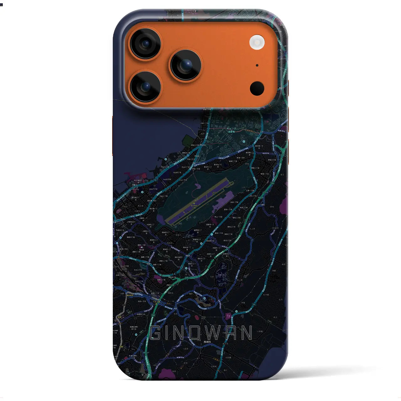 【宜野湾(沖縄県)】地図柄iPhoneケース(バックカバータイプ)