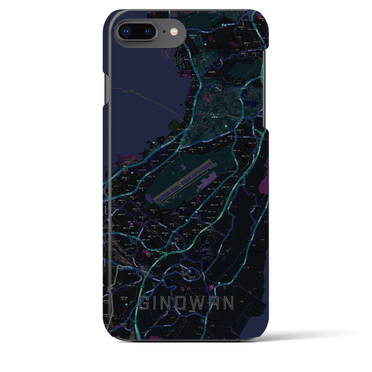 【宜野湾(沖縄県)】地図柄iPhoneケース(バックカバータイプ)